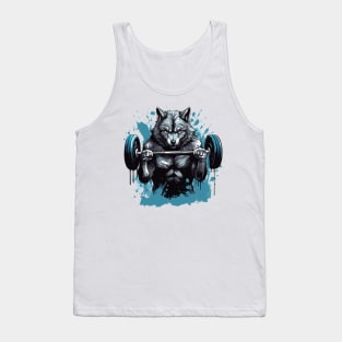 wolf lifting weight Tank Top